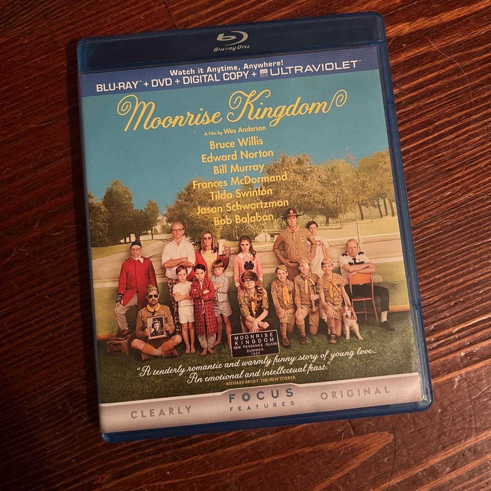 Moonrise Kingdom Blu Ray - brand new